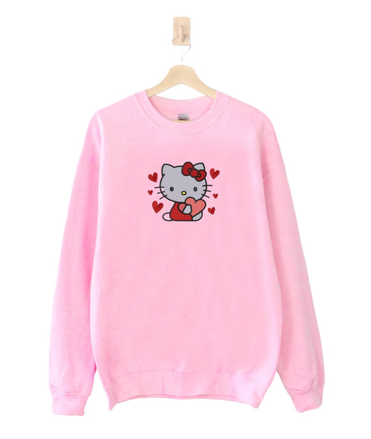 Kitty en Valentine embroidered Sweatshirt