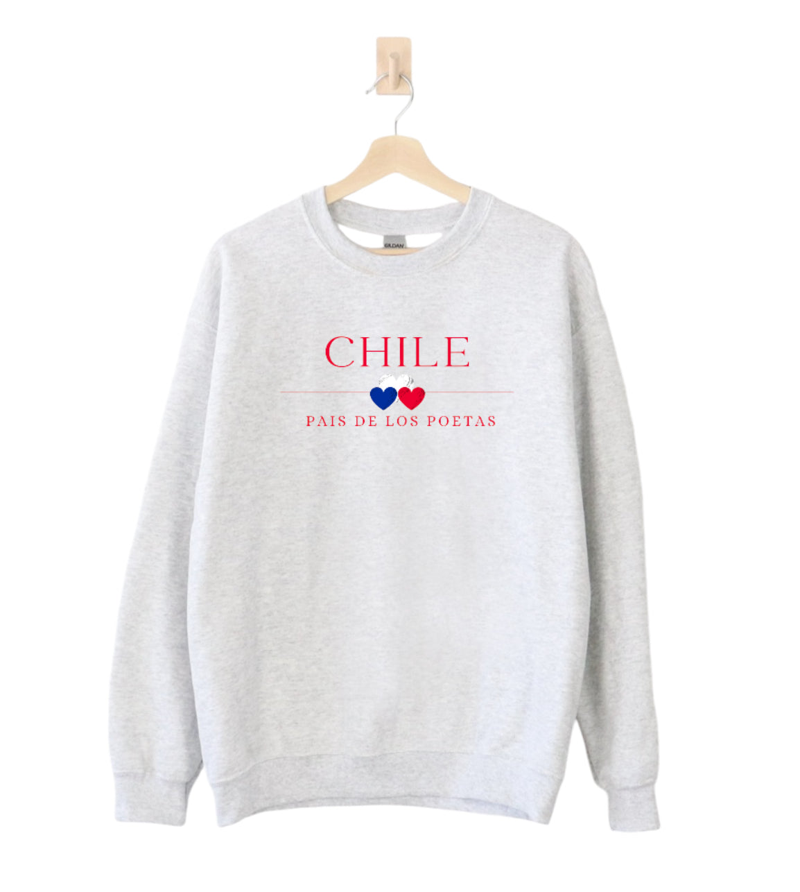 Chile, país de los poetas embroidered sweater