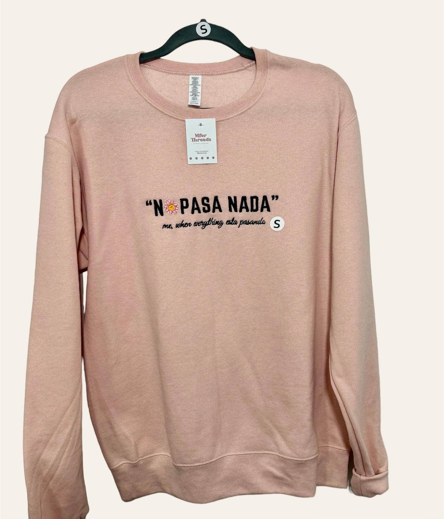 No pasa nada embroidered sweatshirt BF