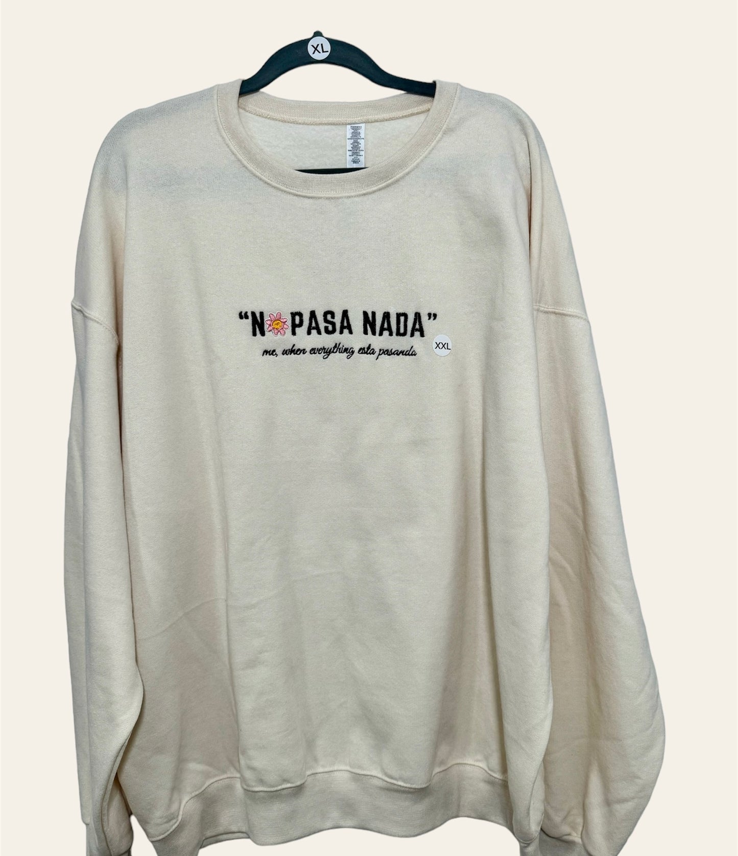 No pasa nada embroidered sweatshirt BF