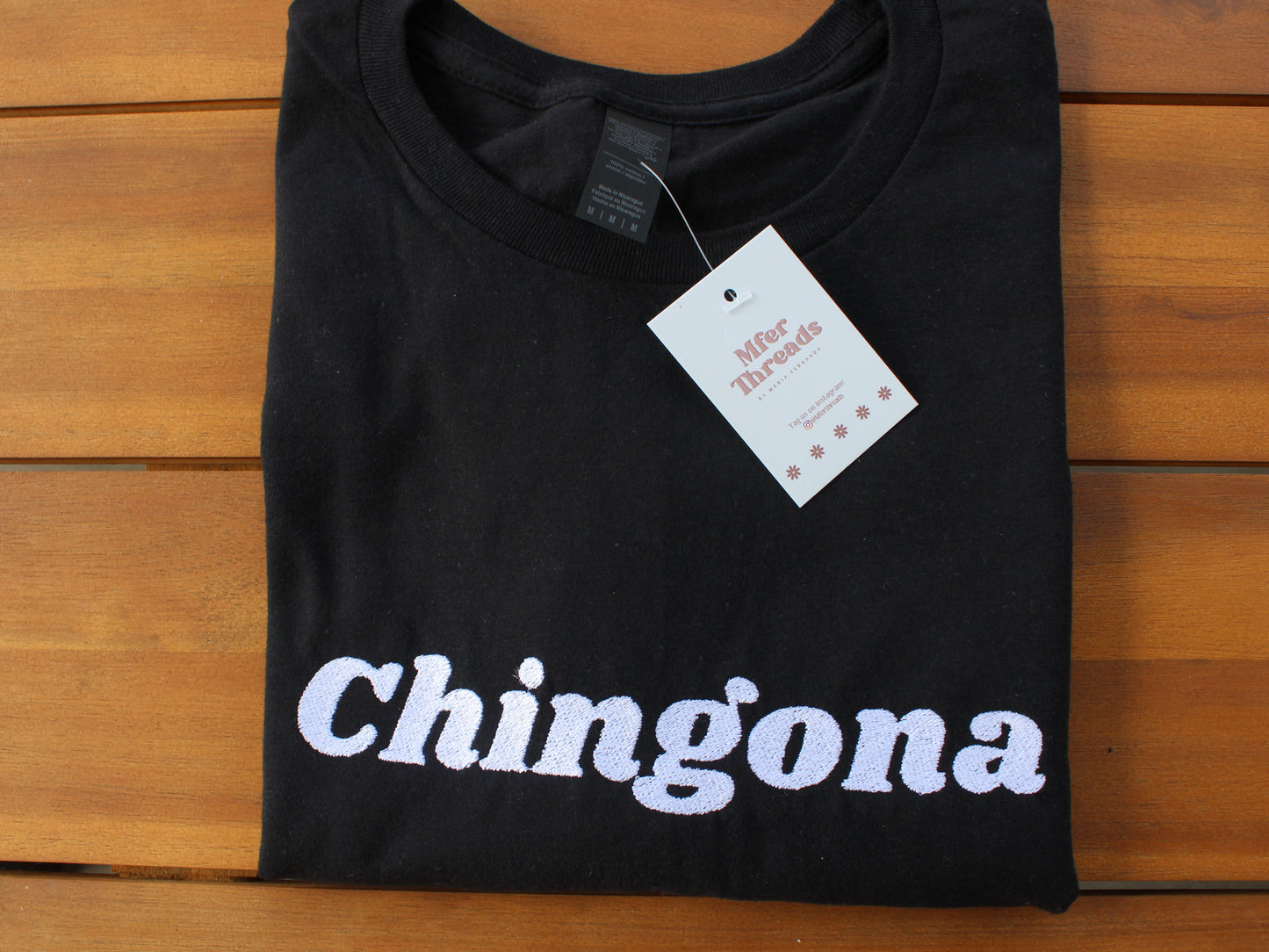 Chingona embroidered T-shirt